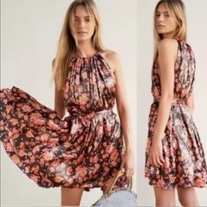 Free People Dina Mini Metallic Belted Dress.